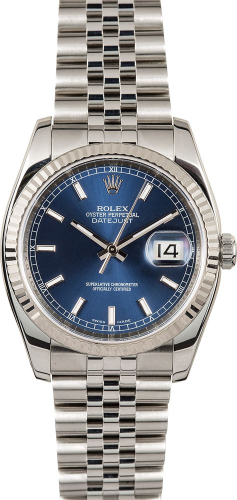 rolex 11623 blue dial wrist|Rolex datejust 116234 stainless steel.